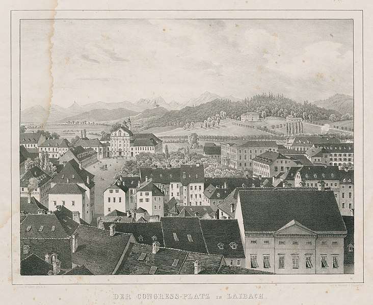 File:Malerische Ansichten aus Krain - Der Congress-Platz in Laibach (alt).jpg