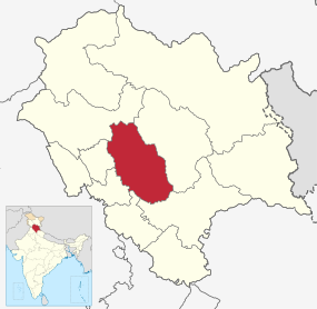 Positionskarte des Distrikts Mandi