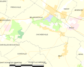 Mapa obce Chicheboville
