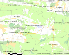 Mapa obce La Capelle-et-Masmolène