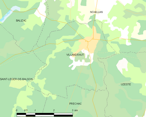 Poziția localității Villandraut