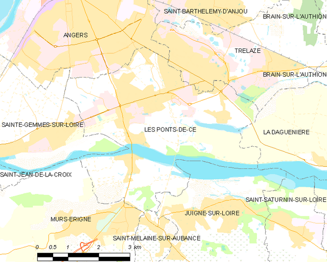 Poziția localității Les Ponts-de-Cé