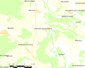 Poziția localității Lanques-sur-Rognon