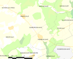 Kart over Domèvre-en-Haye