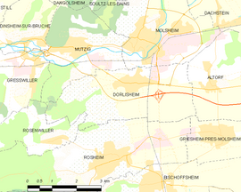 Mapa obce Dorlisheim