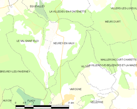 Mapa obce Neurey-en-Vaux