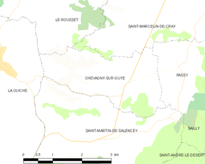 Poziția localității Chevagny-sur-Guye