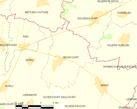 Mapa obce Heudicourt