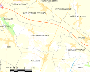 Poziția localității Saint-Pierre-le-Vieux
