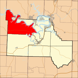 Map highlighting Adair Township, Camden County, Missouri.svg