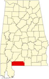 Map of Alabama highlighting Escambia County.svg