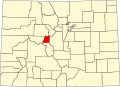 Map of Colorado highlighting Lake County.svg