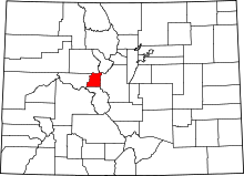Map of Colorado highlighting Lake County.svg