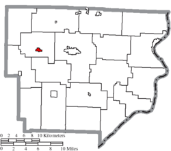 Map of Monroe County Ohio Highlighting Lewisville Village.png