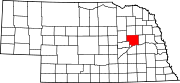 Map of Nebraska highlighting Platte County.svg