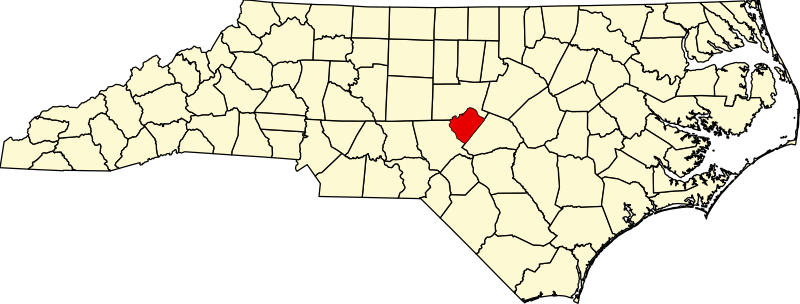 صورة:Map of North Carolina highlighting Lee County.svg