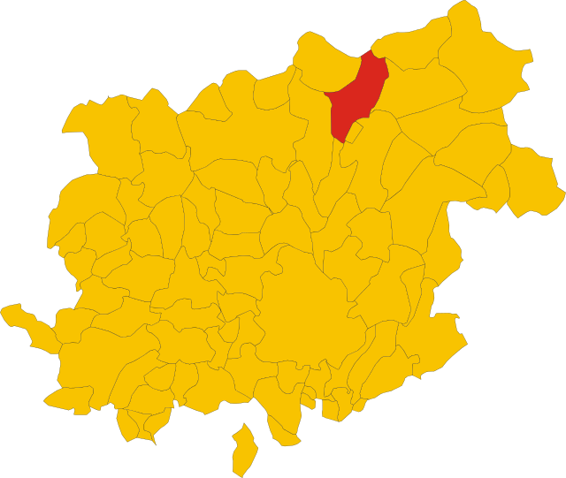 Elhelyezkedése Benevento térképén