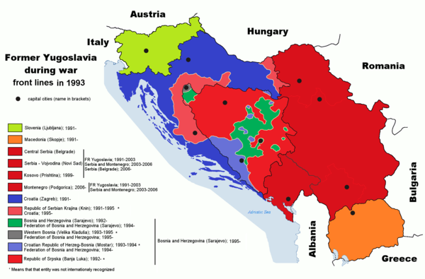 War in former Yugoslavia, 1993