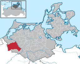 Marlows beliggenhed i Mecklenburg-Vorpommern