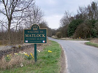 Matlock Ortseingangsschild (2006)