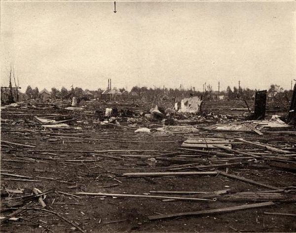 1917 tornado damage in Mattoon