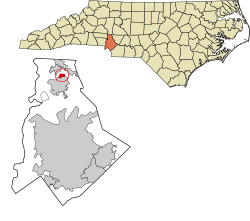 Mecklenburg County North Carolina Incorporated and Unincorporated areas Caldwell highlighted.svg