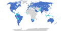 Kart som viser hvilke land om bruker apostille