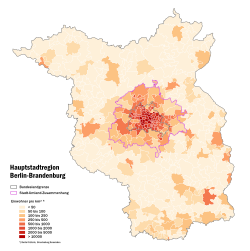 ベルリン・ブランデンブルク都市圏の地図