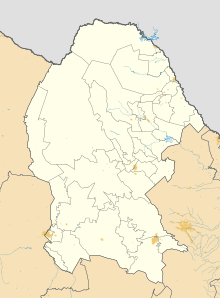 Location map of Coahuila with the urban areas. EPSG:3857 projection, Geographic limits of the map: N: 30.25deg N S: 24.25deg N W: 104.50deg W E: 99.50deg W Mexico Coahuila location map (urban areas).svg