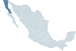 Delstatens läge i Mexiko.