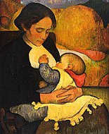 母性：授乳するマリー・ヘンリー (1889)