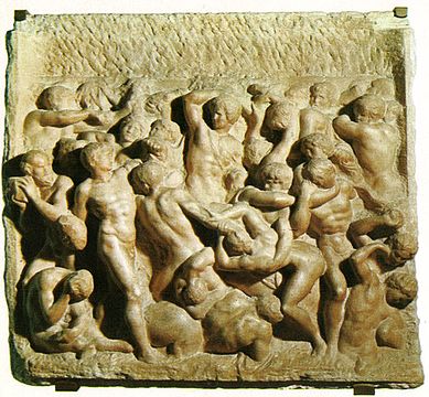 Bataille des Centaures, marbre, vers 1492, Casa Buonarroti, Florence.
