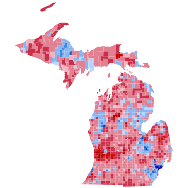 Michigan Presidential Results 2000 by Municipality.svg