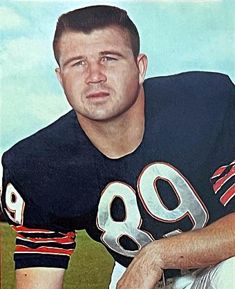 Mike Ditka, whose number 89 was retired by the Bears in a Monday night game against the Dallas Cowboys