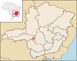 Localização de Tapiraí em Minas Gerais
