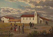 The Spanish founded Mission San Fernando Rey de Espana in 1797. Mission San Fernando Rey de Espana (Oriana Day) (cropped).jpg