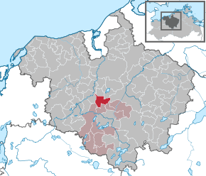 Poziția Mistorf pe harta districtului Rostock