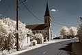 Français : Rue de la Mairie, Montagny-lès-Seurre (Côte d'Or, Bourgogne, France) photographié avec un filtre infrarouge 720 nm. Català: Carrer de l'Ajuntament, Montagny-lès-Seurre (Costa d'Or, Borgonya, França) fotografiat amb un filtre infraroig 720 nm. Español: Calle del Ayuntamiento, Montagny-lès-Seurre (Côte d'Or, Borgoña, Francia) fotografiado con un filtro infrarrojo 720 nm.