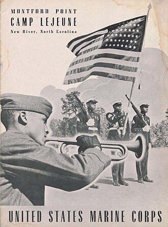 Inside cover of the 1943 Montford Point base annual. Montford Point Annual Page 2.jpg
