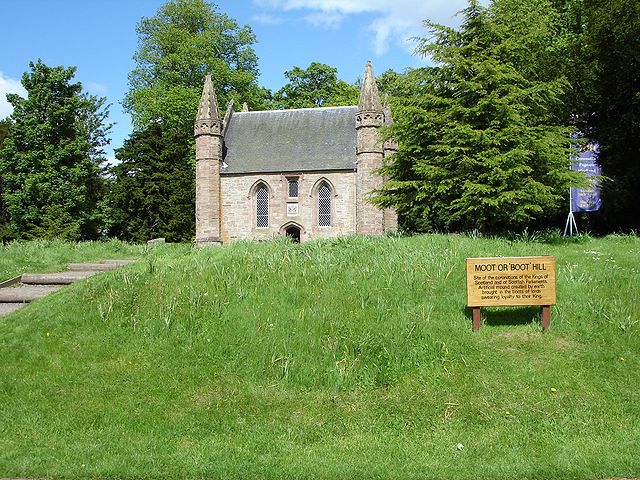 The moot hill at Scone, perhaps the Hill of Belief of 906