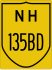 National Highway 135BD marker