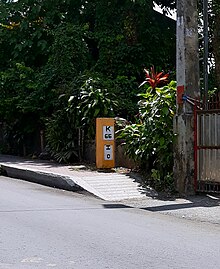 The kilometre zero of Indang along De Ocampo Street Naic-Indang Road (De Ocampo Street segment).jpg