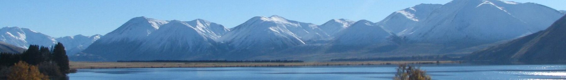 Lake Heron and Southern Alps in winter