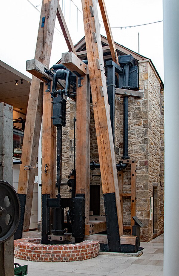 Caprington Colliery Newcomen engine in the National Museum of Scotland.