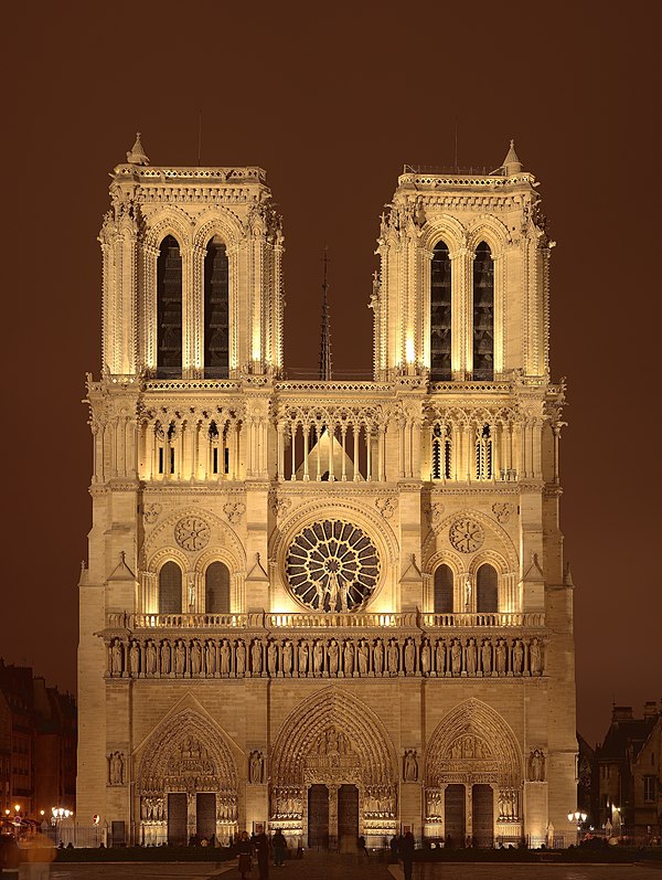 Based around Notre-Dame de Paris, the Notre-Dame school was an important centre of polyphonic music.