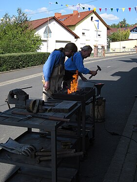 Blacksmith in Bavaria (Vorführung bei der 1200-Jahrfeier von Eussenheim-Obersfeld)