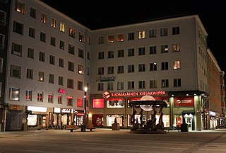 Rotuaari Pedestrian zone in Oulu, Finland