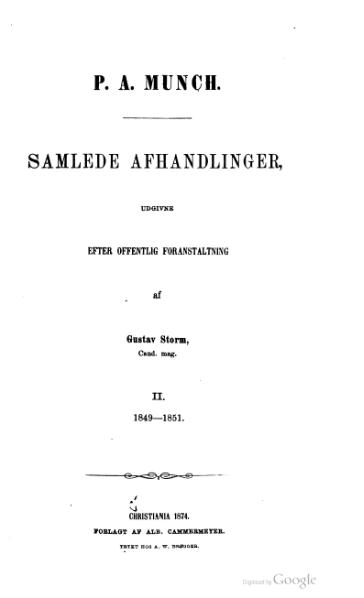 File:P. A. Munch - Samlede Afhandlinger 2.djvu