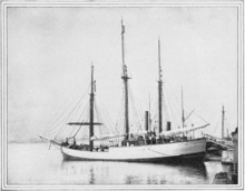 Fram in port, circa 1900 PSM V57 D433 The ship named fram.png