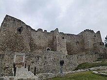 Ruins of the castle at Patras, Thomas's seat as despot from 1449 until it was taken by the Ottomans in 1458 Patras' castle from up close.jpg